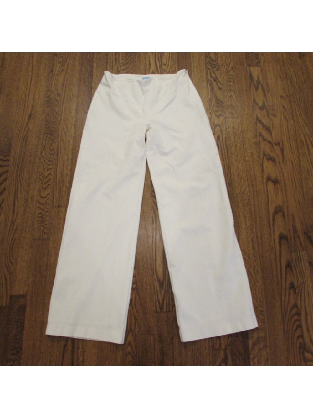 EUC J. McLaughlin Cream Wide Leg Trousers stretch knit Dress Pants Size 4